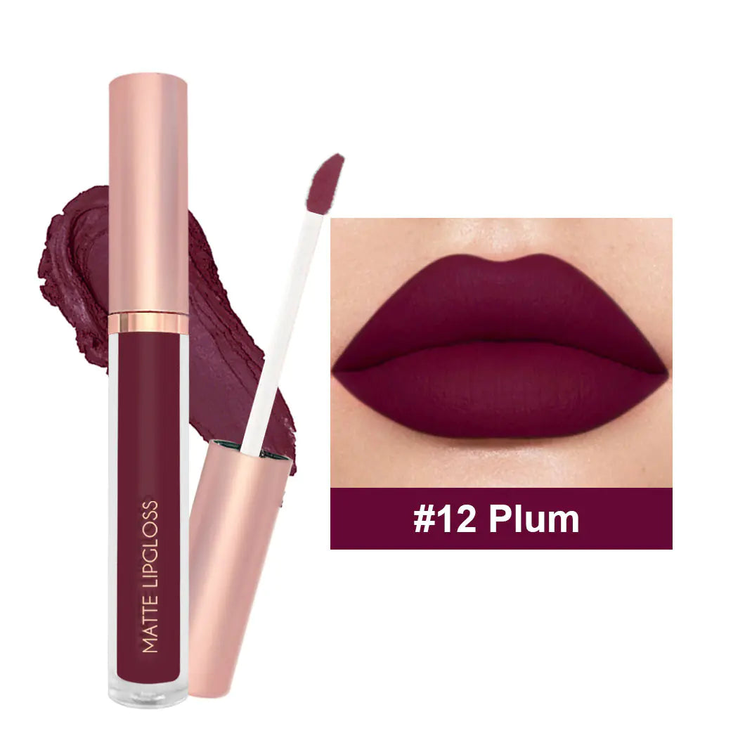 12-Shade Nude Matte Lip Gloss