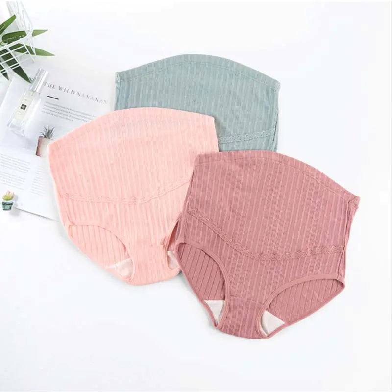 Lace Trimmed Cotton Maternity Panties